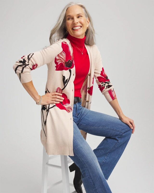 Ella Floral Cardigan Sweater - image 2